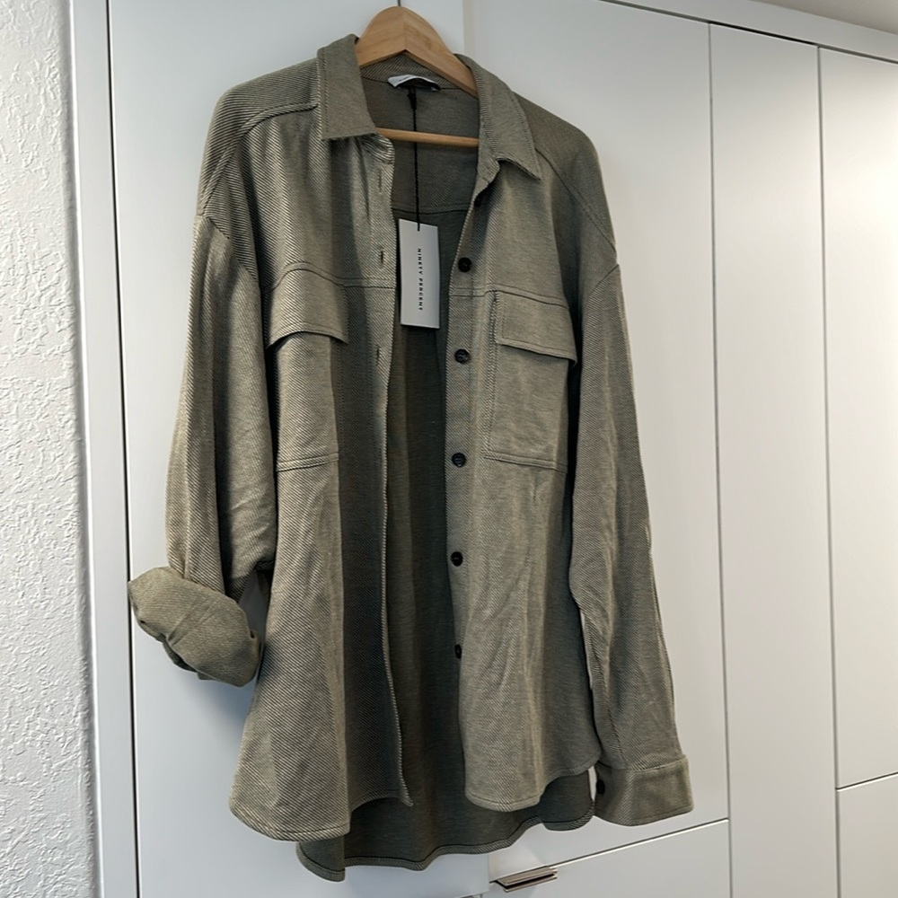 Ninety percent bottom up shirt-jacket